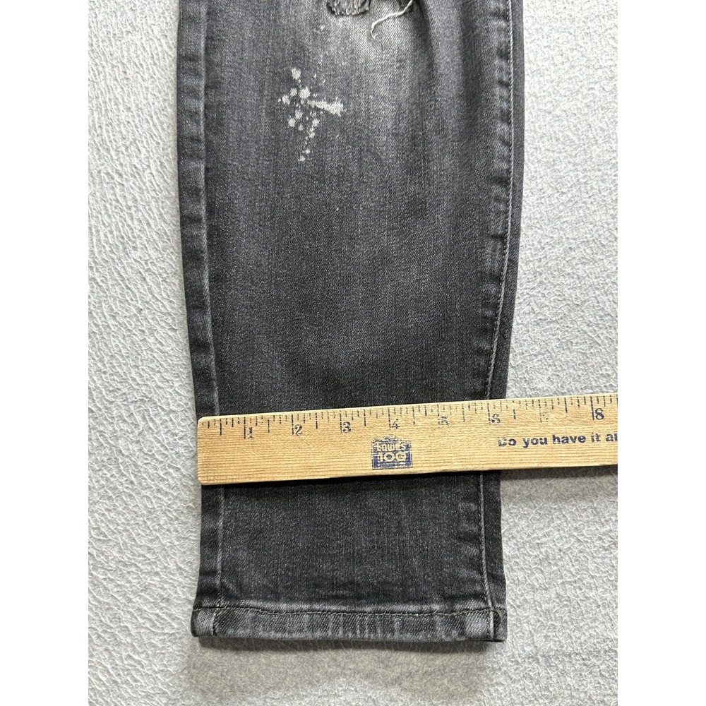 Judy Blue Jeans Womens 18W Plus Black Boyfriend Distressed Paint Splatter JB8867 - Picture 15 of 16
